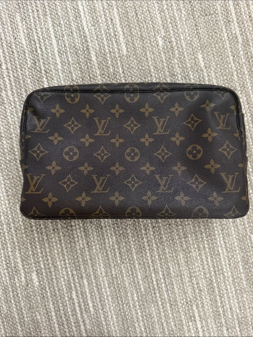 Louis Vuitton Monogram Canvas Pouch - Dark Brown & Tan